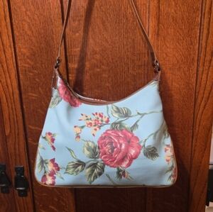 Blue Canvas Medium Size Shoulder Bag